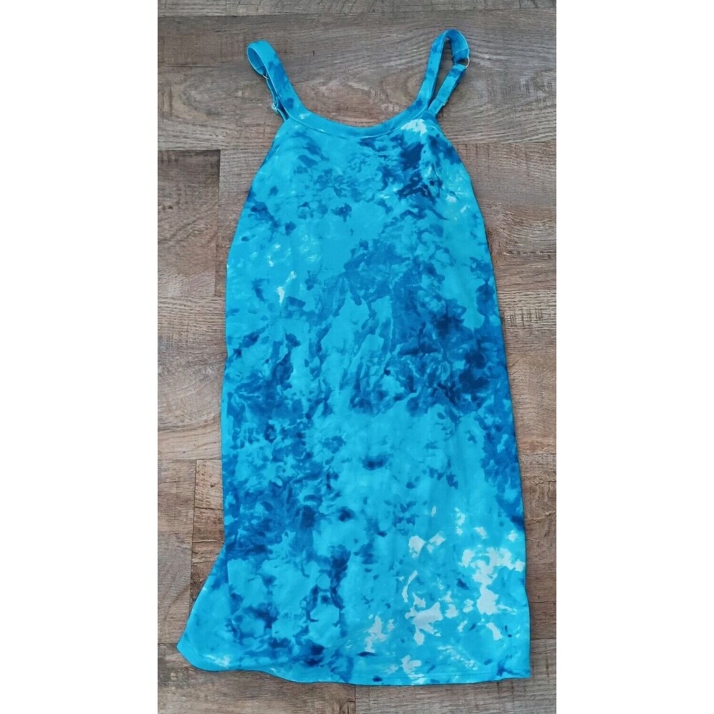 Lands' End Blue Tie-Dye One-Piece Swimsuit
